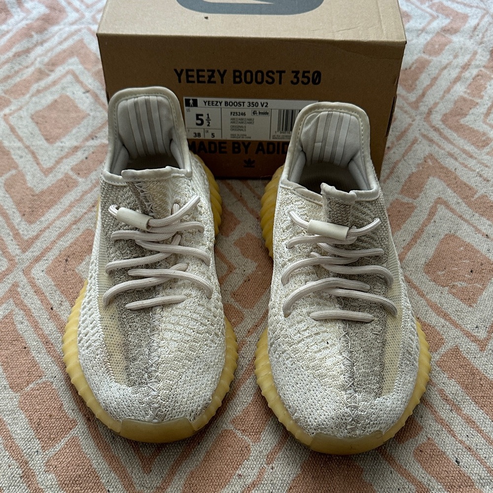 Adidas Yeezy Boost 350 V2 in Cream and Tan